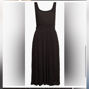 Vince pleated cotton tank dress